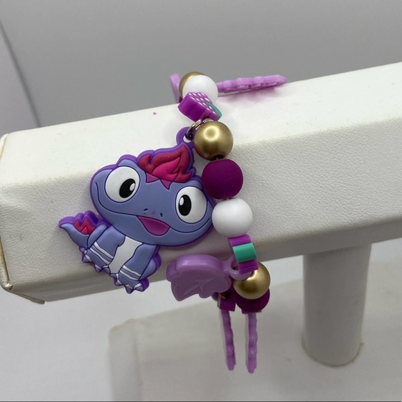 Disney Frozen Bruni Handmade Memory Wire Bracelet Matte Metallic Beans Grapes - Picture 5 of 6